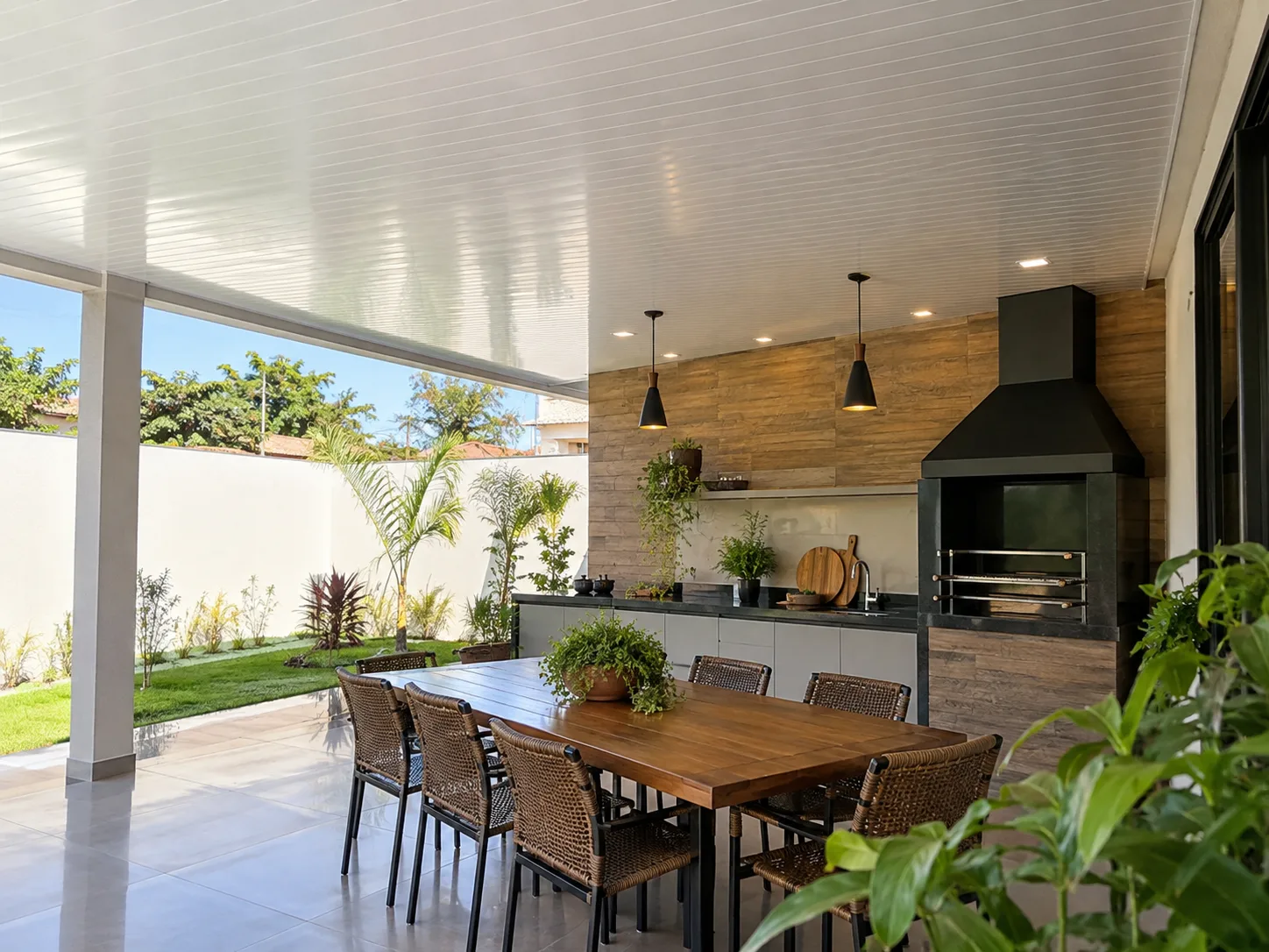 Referência visual de telha PVC e cobertura leve